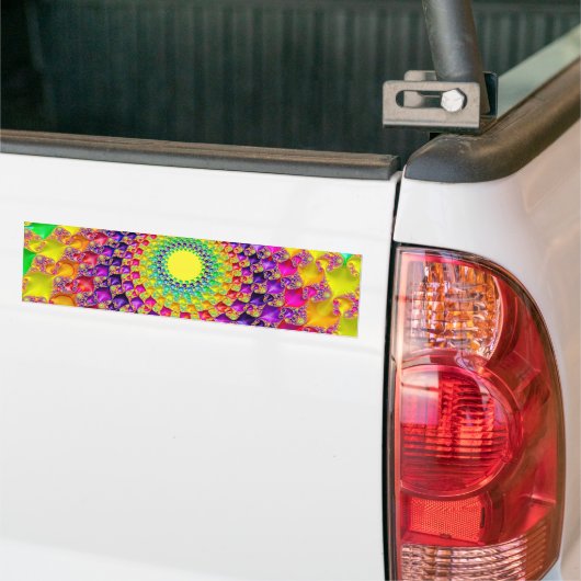 Cool Trippy Hippie Psychedelic Abstract Fractal Bumpersticker (Op Truck)