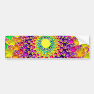 Cool Trippy Hippie Psychedelic Abstract Fractal Bumpersticker