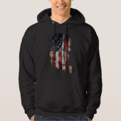 Cool Trippy Japanese dragon EDM raves techno Ameri Hoodie (Voorkant)