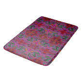 Cool Trippy Magenta, Red en Green Wavy Pattern Badmat (Gekanteld)
