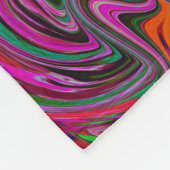 Cool Trippy Magenta, Red en Green Wavy Pattern Fleece Deken (Hoek)