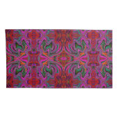 Cool Trippy Magenta, Red en Green Wavy Pattern Kussensloop (Achterkant-Rechts)