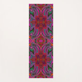 Cool Trippy Magenta, Red en Green Wavy Pattern Yogamat (Voorkant)