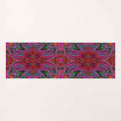 Cool Trippy Magenta, Red en Green Wavy Pattern Yogamat (Voorkant (horizontaal))