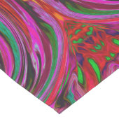Cool Trippy Magenta, Rode en Groene Golfpatroon Medium Tafelloper (Hoek)
