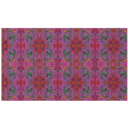 Cool Trippy Magenta, Rode en Groene Golfpatroon Tafelkleed