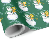 Cool Trombone Player Cadeaupapier (Rol Hoek)