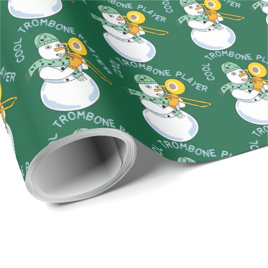 Cool Trombone Player Cadeaupapier (Rol Hoek)