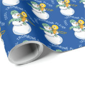 Cool Trombone Player Cadeaupapier (Rol Hoek)