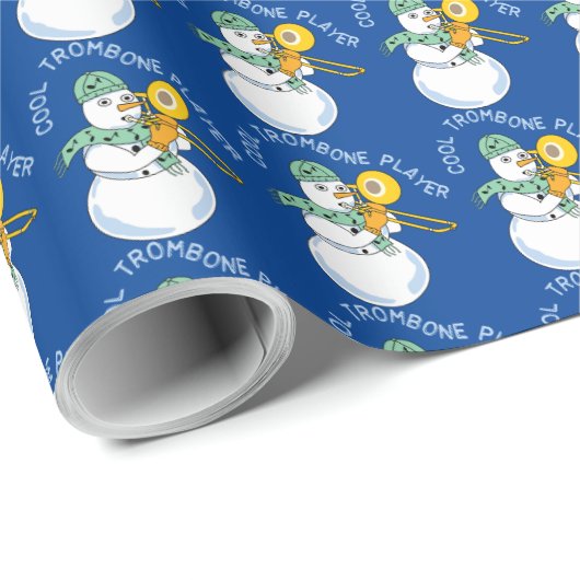 Cool Trombone Player Cadeaupapier (Rol Hoek)