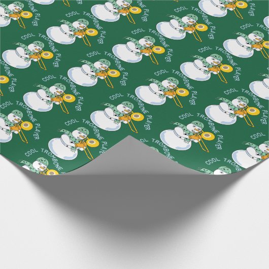 Cool Trombone Player Cadeaupapier (Hoek)