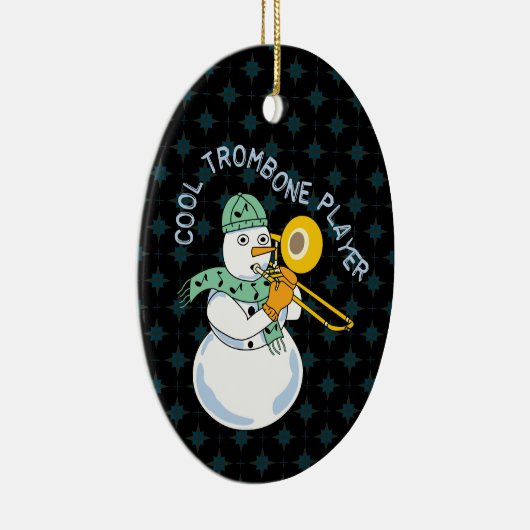 Cool Trombone Player Keramisch Ornament (Rechts)