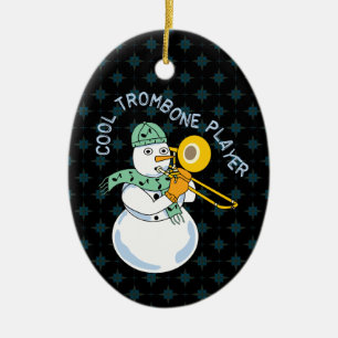 Cool Trombone Player Keramisch Ornament