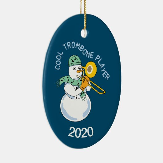 Cool Trombone Player Keramisch Ornament (Rechts)