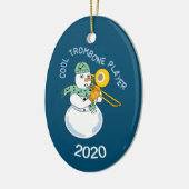 Cool Trombone Player Keramisch Ornament (Links)