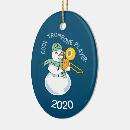 Cool Trombone Player Keramisch Ornament (Links)