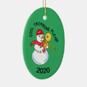 Cool Trombone Player Keramisch Ornament (Rechts)