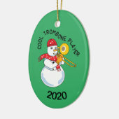 Cool Trombone Player Keramisch Ornament (Links)