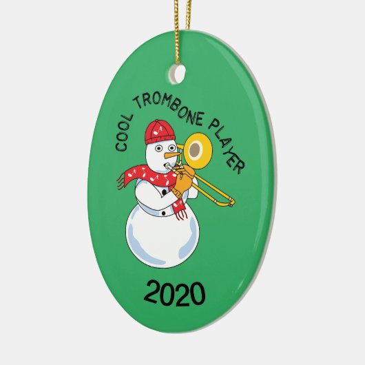 Cool Trombone Player Keramisch Ornament (Links)