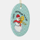 Cool Trombone Player Keramisch Ornament (Rechts)