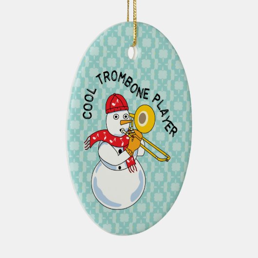 Cool Trombone Player Keramisch Ornament (Rechts)