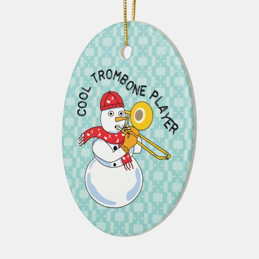 Cool Trombone Player Keramisch Ornament (Links)