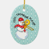 Cool Trombone Player Keramisch Ornament (Voorkant)