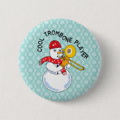 Cool Trombone Player Ronde Button 5,7 Cm (Voorkant)