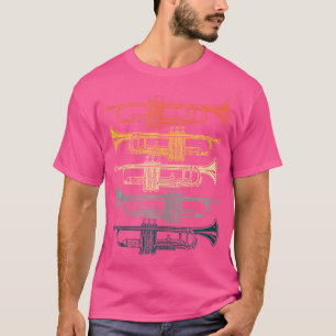 Cool trompet voor mannen vrouwen marcheren band mu t-shirt