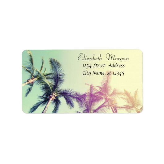 Cool Tropical, Palms Etiket (Voorkant)