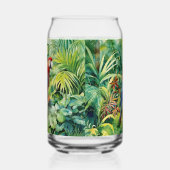 Cool Tropical Parrot liefhebbers voeg naam toe Blikvorm Glas (Links)