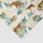 Cool Tropical Safari Wild Cats Tiger Leopard Tissuepapier (Detail)