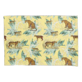 Cool Tropical Safari Wild Cats Tiger Yellow Kussensloop (Voorkant-Links)