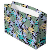 Cool Tropical Theme Pattern Floral Botanical Groot Cadeauzakje (Achterkant Gekanteld)