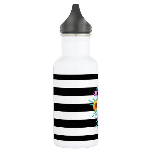 Cool Tropical Waterverf Floral Wreatmonogram Waterfles (Links)