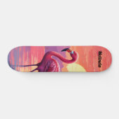 Cool Tropisch Flamingo Skateboard (Horizontaal)