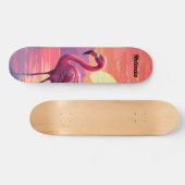 Cool Tropisch Flamingo Skateboard (Horizontaal)
