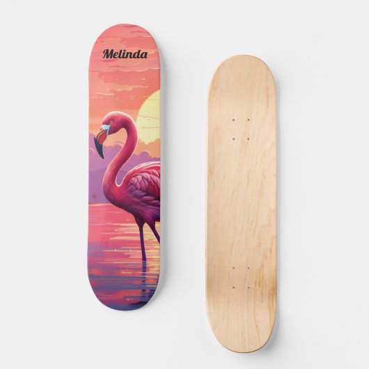 Cool Tropisch Flamingo Skateboard (Voorkant)