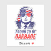 Cool Trots om vuilnis Trump-aanhanger grappig te z Sticker (Vel)