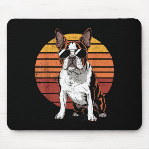 Cool trotse boston terrier mannen vrouwen vintage  muismat