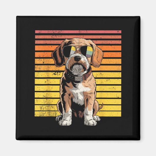 Cool trotse cavapoo mannen vrouwen vintage hondenl magneet (Voorkant)