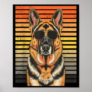 Cool trotse Duitse herder mannen vrouwen vintage h Poster