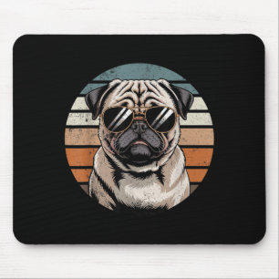 Cool trotse Pug mannen vrouwen vintage hondenbezit Muismat
