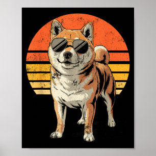 Cool trotse Shiba Inu mannen vrouwen vintage honde Poster