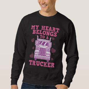 Cool Truckers Wife Gift voor vrouwen Funny Truck D Trui