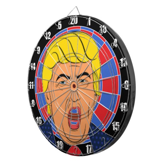 Cool TRUMP Geïnspireerd DART BOARD Afbeelding Dartbord (Voorkant Rechts)