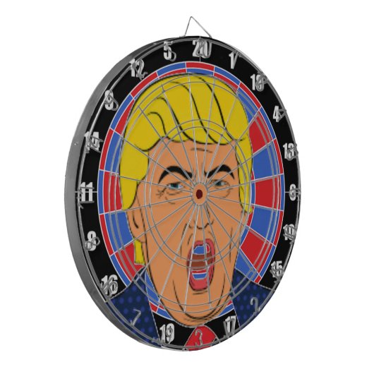 Cool TRUMP Geïnspireerd DART BOARD Afbeelding Dartbord (Voorkant Links)