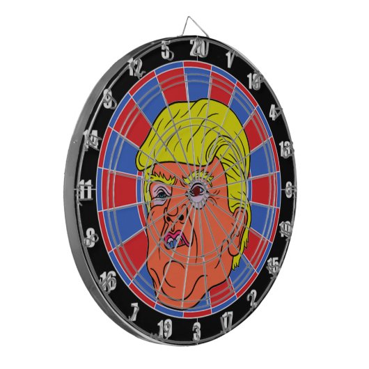 Cool TRUMP Geïnspireerd DART BOARD Afbeelding Dartbord (Voorkant Links)