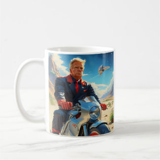 Cool Trump Motorcycle Alien Planet Ruimteschip MAG Koffiemok