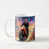 Cool Trump Motorcycle Alien Planet Ruimteschip MAG Koffiemok (Links)